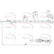 Apec Handbrake Cable Left Rear CAB1448