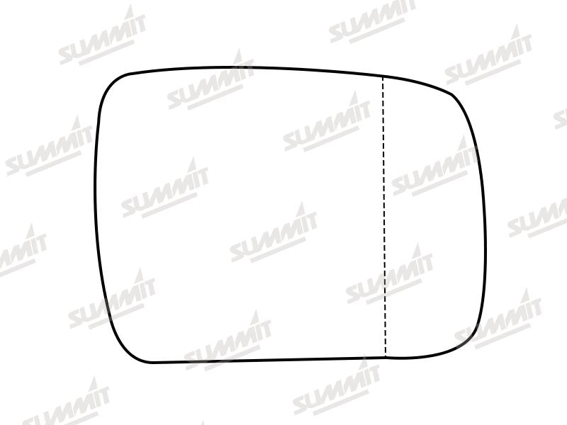 Summit Stick-On Aspheric Mirror Glass fits Land Rover Discovery 09 to 13 RHS Summit - Bars 4 Cars