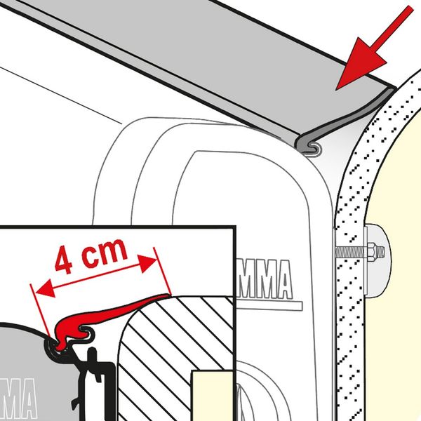 Rain Guard M - Fiamma rain guards and covers designed to prevent water ingress and protect awnings and vehicle edges - NN4 Online