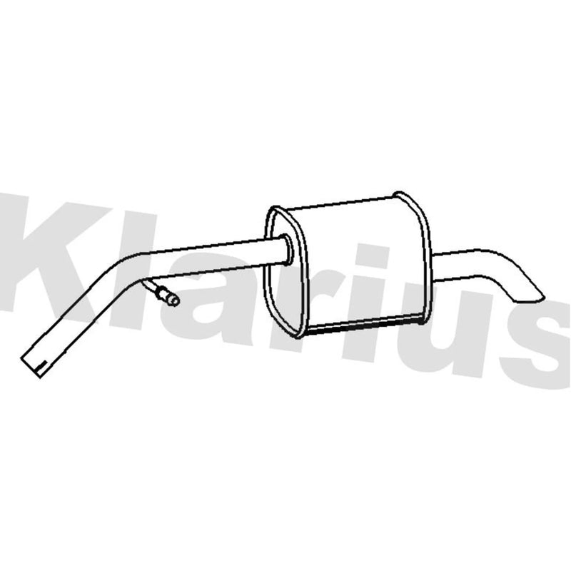 Klarius Box With Tail Pipe Rear fits Peugeot 2008 I 2013 on 1.4