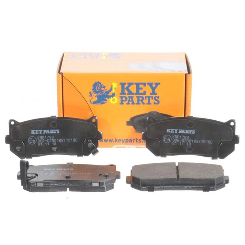 Key Parts 4 x Rear Brake Pad Set fits Kia Carens I 2000-2007 1.6 1.8 2.0
