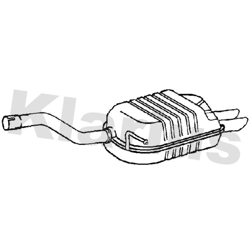 Klarius Box With Tail Pipe Rear fits VW Passat B6 2005-2011 1.8 2.0