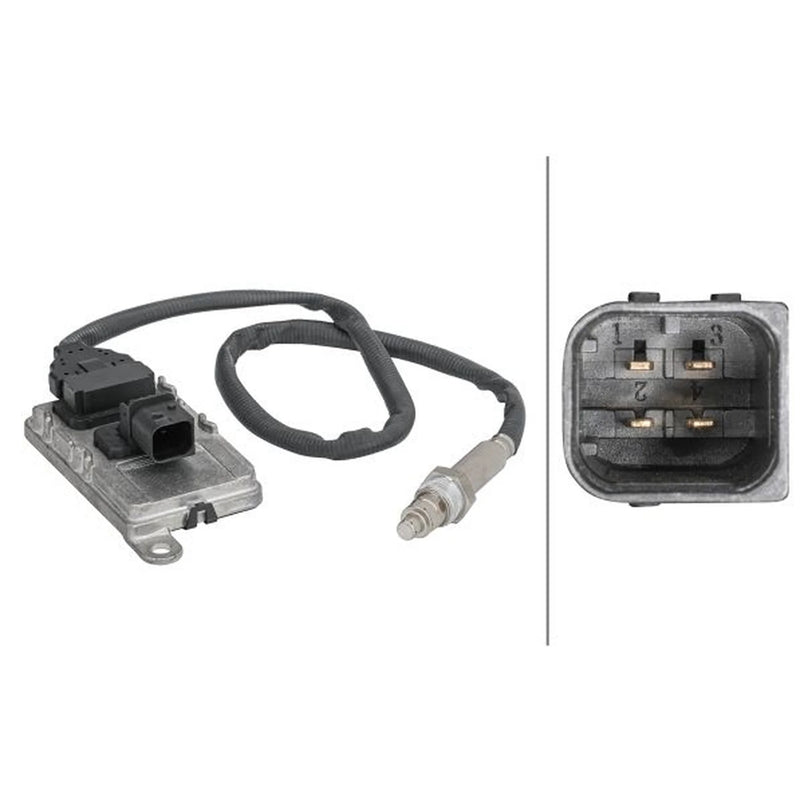 Hella NOx Nitrogen Oxide Sensor Exhaust Pin fits Mercedes-Benz Accelo 2012 on