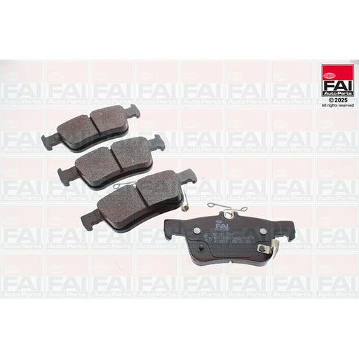 FAI Rear Brake Pad Set fits Honda Civic X 2016-2022 1.0 1.5 1.6 2.0