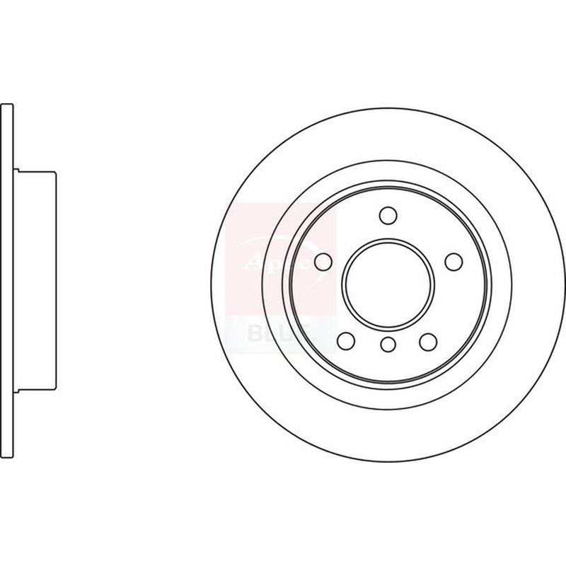 Apec 2 x Solid Brake Discs fits Mini Mini 2013-2020