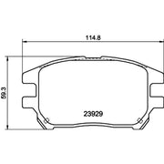 Mintex Front Brake Pad Set fits Lexus Rx 2000-2003