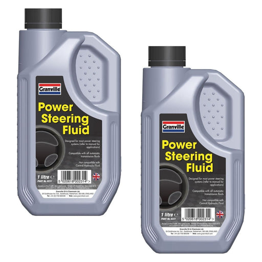 2 x Granville Power Steering Fluid Synthetic Oil Based Hydraulic Lubricant 1 Lit Granville - Dynamic Drive