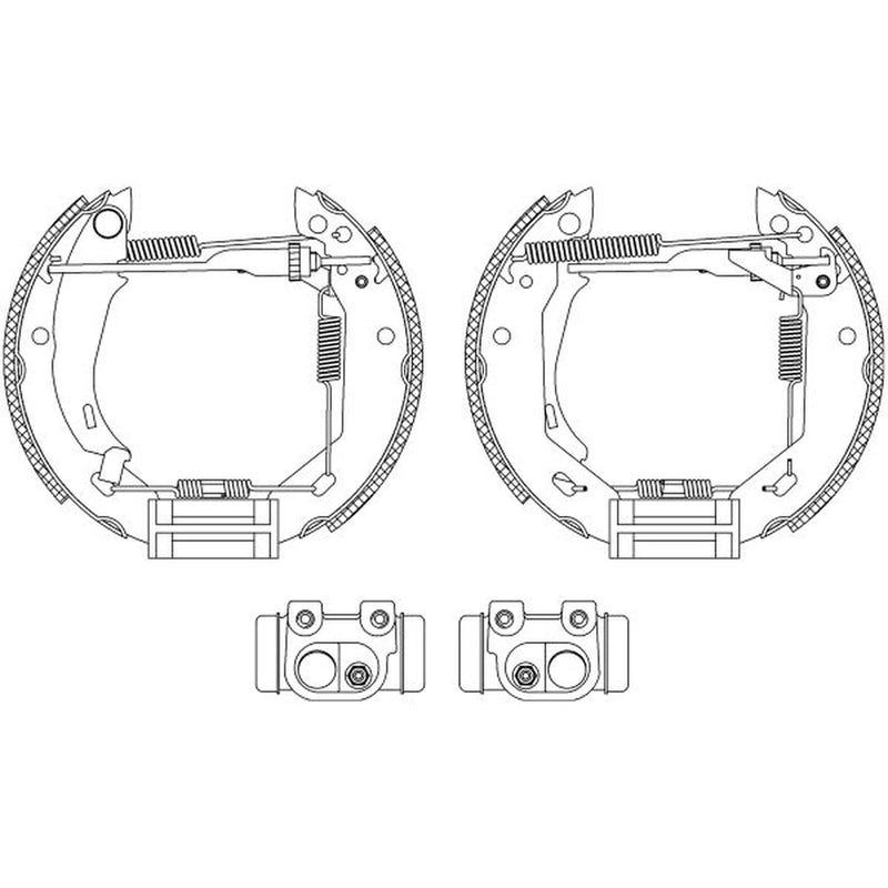 Mintex Brake Shoe Set Axle Kit fits Citroën Zx 1991-1997 1.4 1.6 1.8 1.9