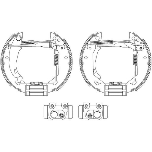 Mintex Brake Shoe Set Axle Kit fits Citroën Zx 1991-1997 1.4 1.6 1.8 1.9