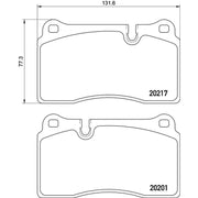 Brembo 4 x Front Brake Pad Set fits Aston Martin DB9 Vantage 2004-2016 6.0