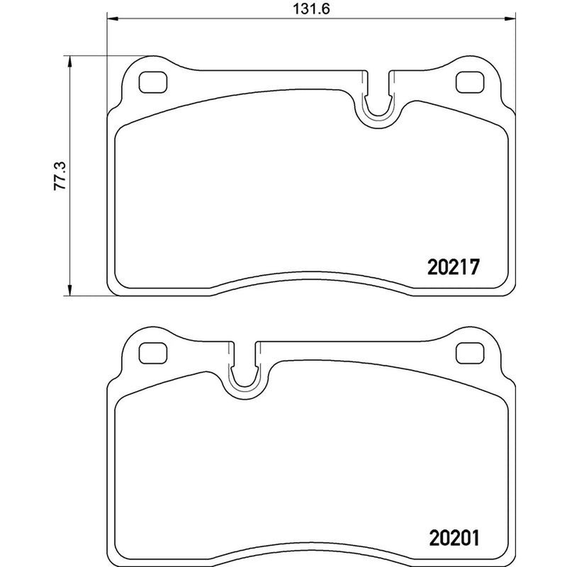 Brembo 4 x Front Brake Pad Set fits Aston Martin DB9 Vantage 2004-2016 6.0