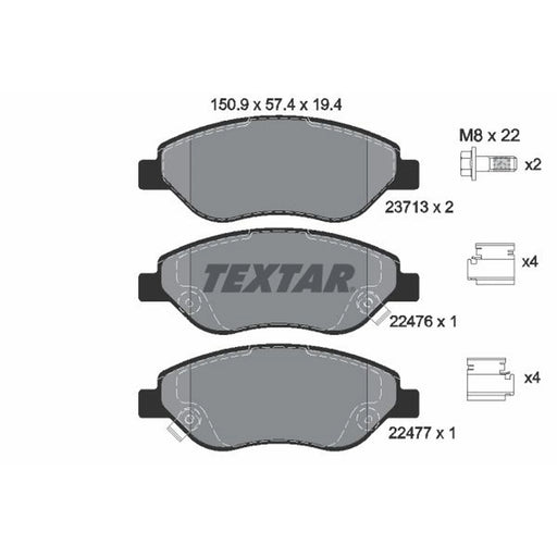 Textar Front Brake Pad Set 2247601