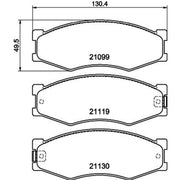 Mintex Front & Rear Pads fits Nissan 300ZX 1984-1990 3.0