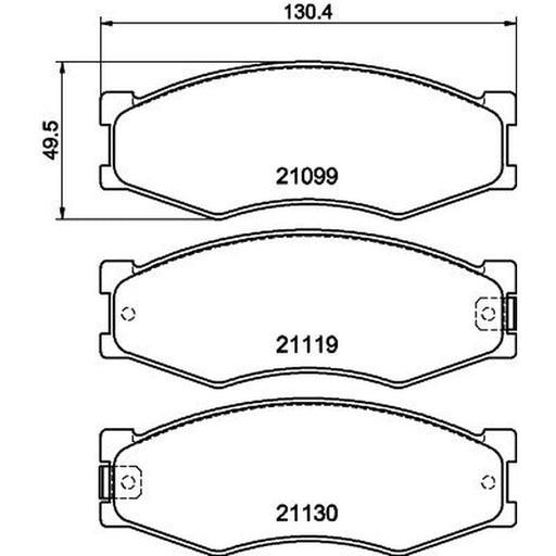 Mintex Front Brake Pad Set fits Infiniti M30 1989-1993 3.0