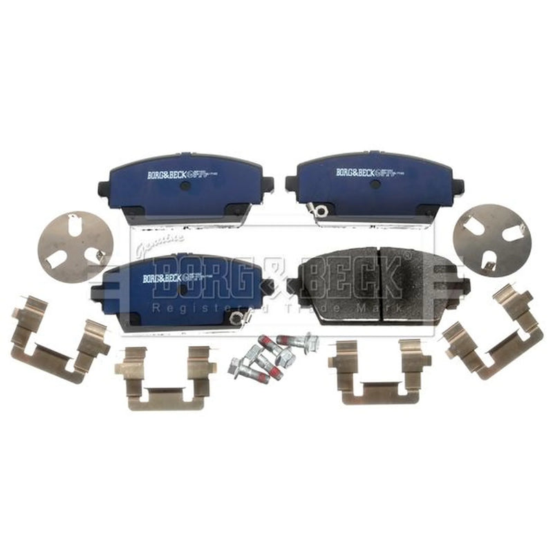Borg & Beck Front & Rear Brake Discs & Pads fits Nissan Almera Tino 2000-2006