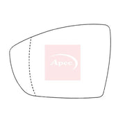 Apec Exterior Wing Mirror Glass Left fits Ford C-Max II 2010-2019