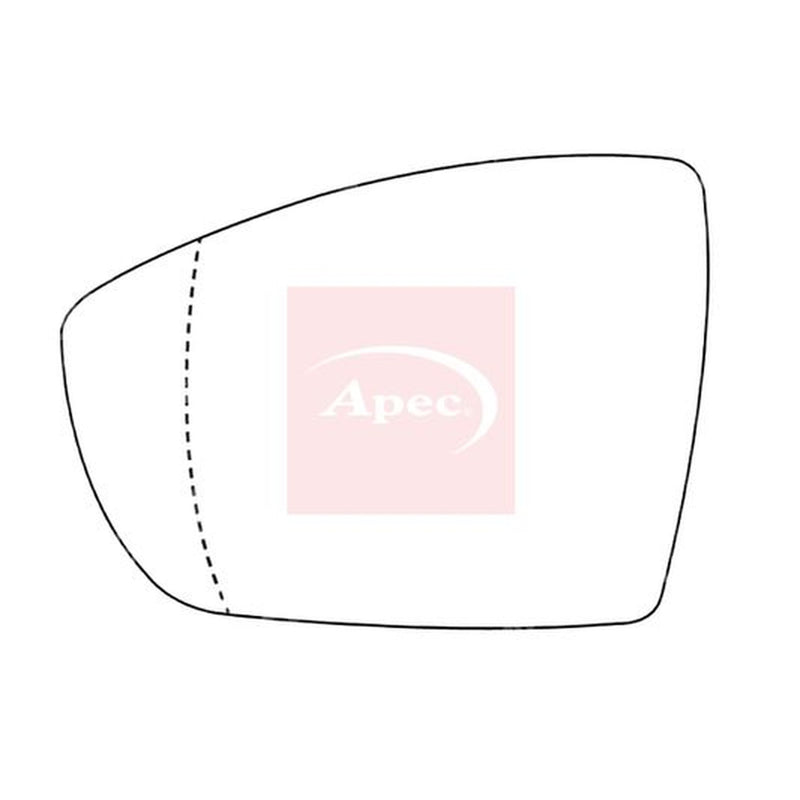 Apec Exterior Wing Mirror Glass Left fits Ford C-Max II 2010-2019