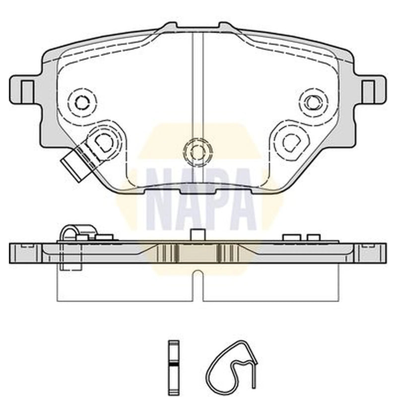 NAPA Rear Brake Pad Set fits MG Gs 2016 on 1.5