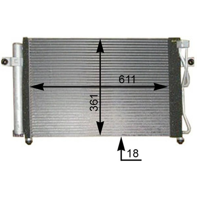 Mahle Air Conditioning Condenser fits Hyundai Getz 2003-2009 1.5