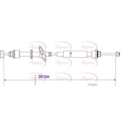 Apec Handbrake Cable Left Rear fits Ford Galaxy II 2006-2015 1.8 2.0