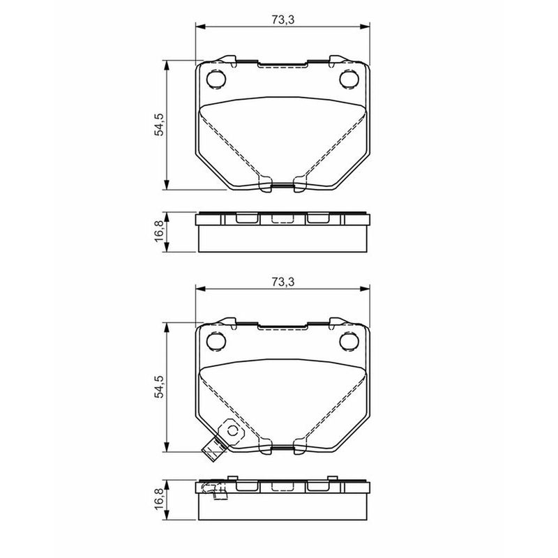 Bosch Front & Rear Pads fits Subaru Impreza 2000-2008 2.0 2.5