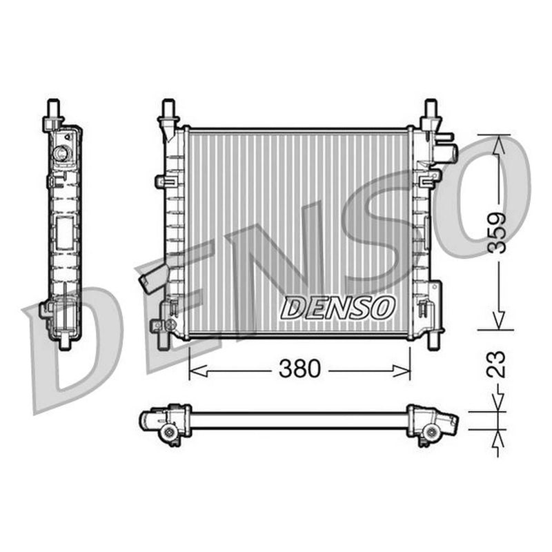 Denso Engine Radiator fits Ford Ka 1996-2008 1.3 1.6