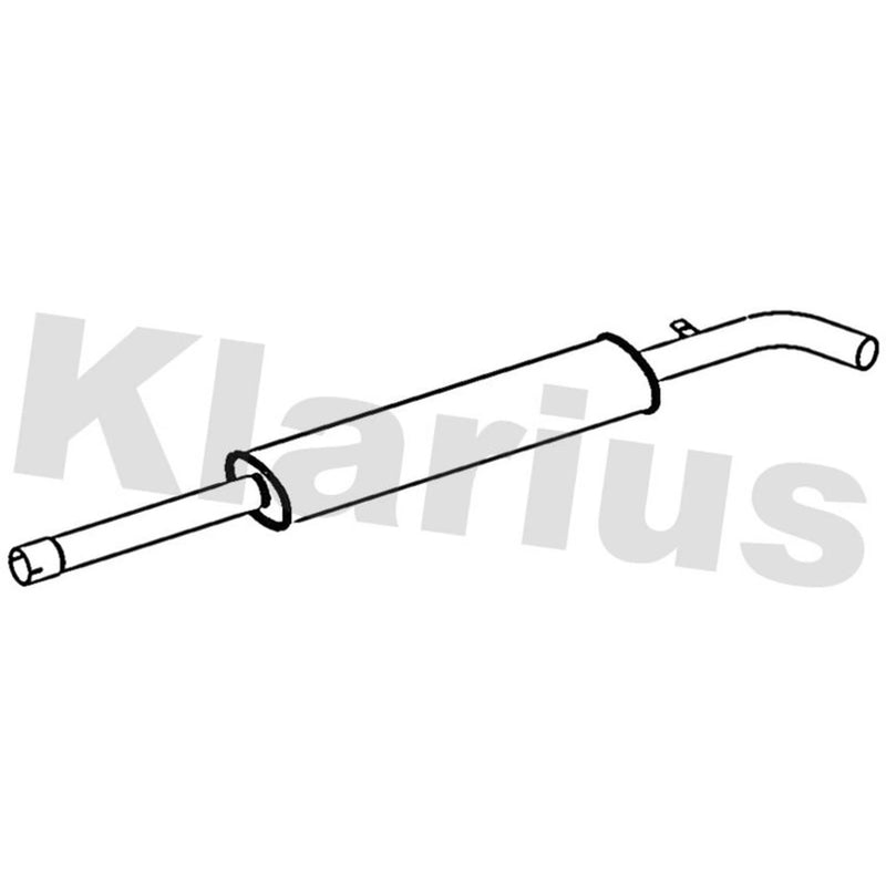 Klarius Box With Centre Pipe Centre fits Renault Megane Cc 2010-2015 1.4