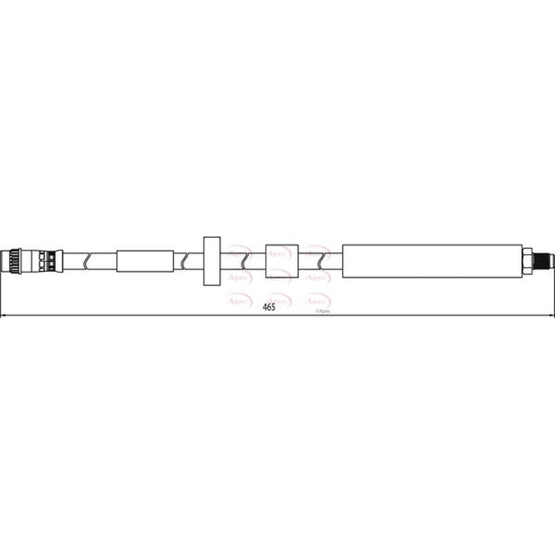 Apec Brake Hydraulic Hose Line Front fits Peugeot 3008 I 2009-2016 1.6 2.0