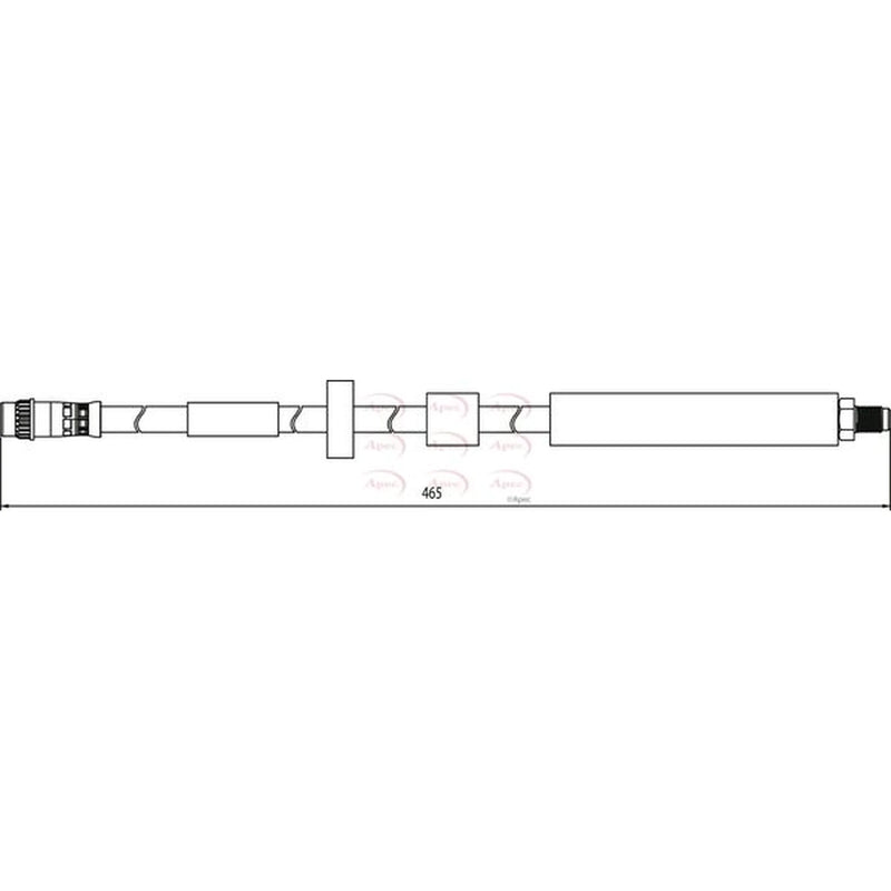 Apec Brake Hydraulic Hose Line Front HOS3937