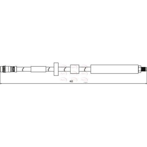 Apec Brake Hydraulic Hose Line Front fits Peugeot 3008 I 2009-2016 1.6 2.0