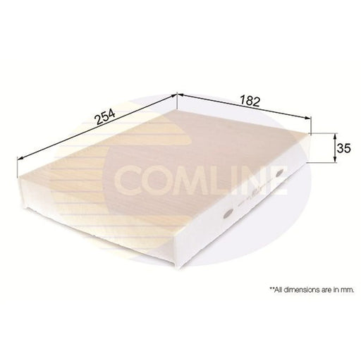 Comline Cabin Air Filter (Pollen Filter) fits Seat Mii 2011-2020 1.0