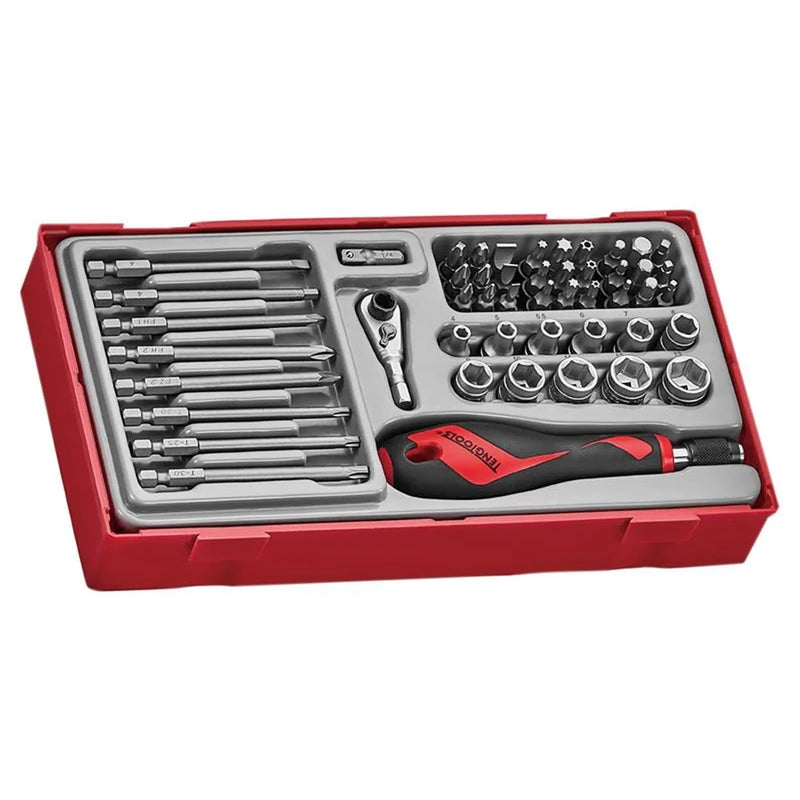 Teng TTMDQ49 Bit & Quick Chuck Driver Set, 49 Piece - 1/4in Drive - TTMDQ49