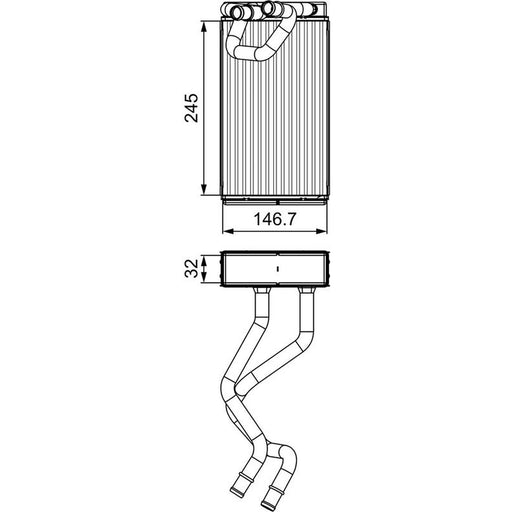 Valeo Heater Matrix Core Heat Exchanger 811547