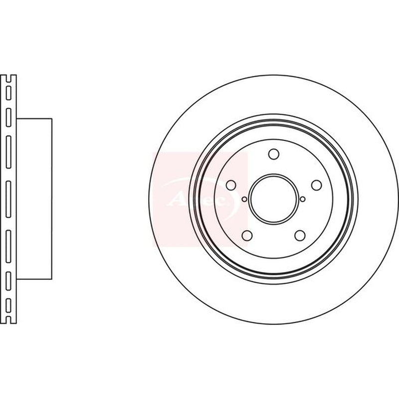 Apec 2 x Vented Brake Discs fits Subaru Impreza 2001-2007 2.0 2.5