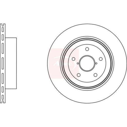 Apec 2 x Vented Brake Discs fits Subaru Impreza 2001-2007 2.0 2.5