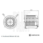Blue Print Engine Air Filter ADBP220198