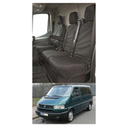 E-Tech WATERPROOF FULLY TAILORED HEAVY DUTY SEAT COVERS Fits VW TRANSPORTER T5 &