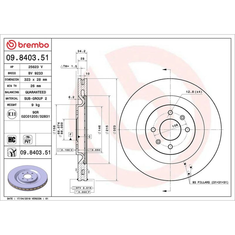 Brembo Front Brake Discs & Pads fits Peugeot 208 I 2012-2019 1.2 1.6
