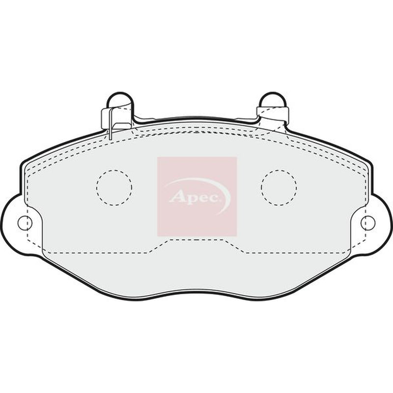Apec Front Brake Pad Set fits Ford Transit 1991-2000 2.0 2.5