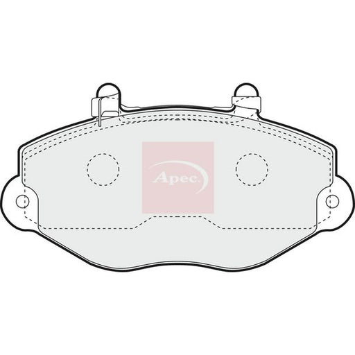 Apec Front Brake Pad Set fits Ford Transit 1991-2000 2.0 2.5