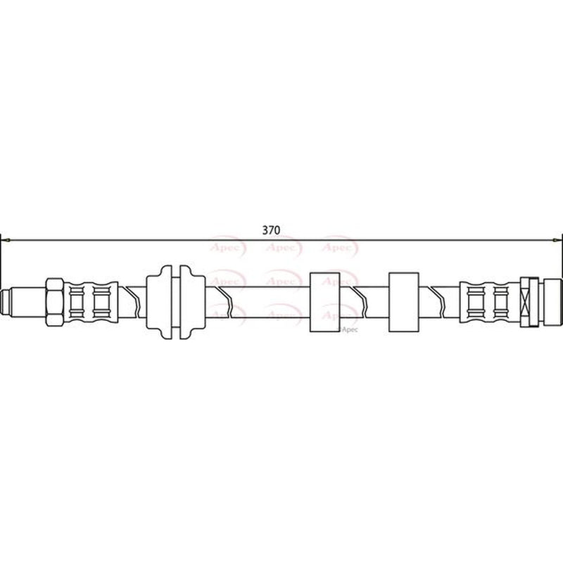 Apec Brake Hydraulic Hose Line Front fits Ford Focus I 1998-2005 1.4 1.6 1.8 2.0
