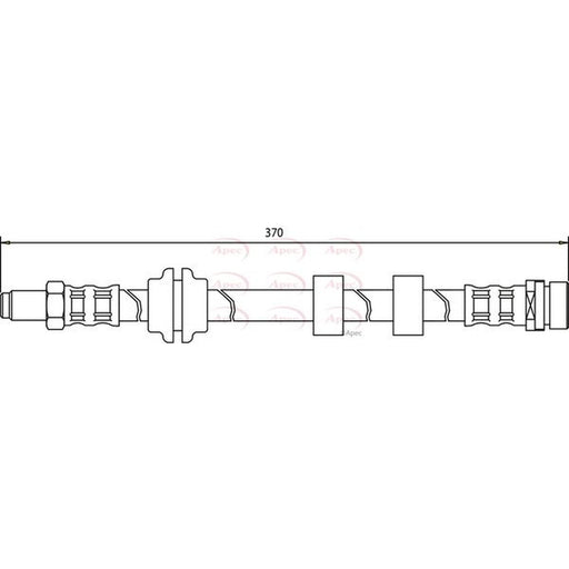 Apec Brake Hydraulic Hose Line Front fits Ford Focus I 1998-2005 1.4 1.6 1.8 2.0