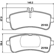 Mintex Rear Brake Pad Set fits Mercedes-Benz AMG GT 2018-2021