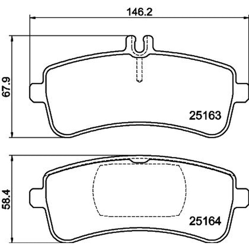Mintex Rear Brake Pad Set fits Mercedes-Benz AMG GT 2018-2021