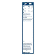 Bosch Wiper Wiper Blade 475mm — A476H fits Ford Mondeo IV 2007-2015