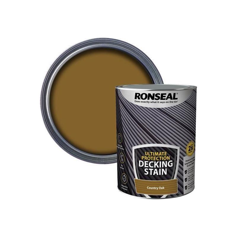 Ronseal Ultimate Protection Decking Stain Country Oak 5 litre Ronseal - NN4 Online