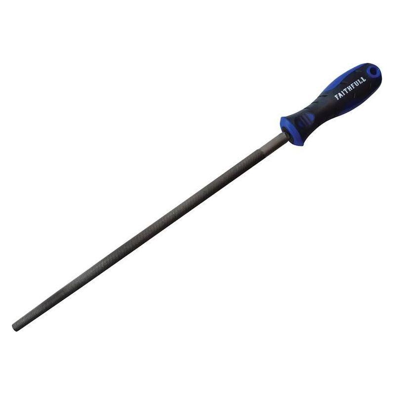 Faithfull Handled Round Second Cut Engineers File 300mm (12in) Faithfull - Dynamic Drive