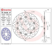 Brembo Front Brake Floating Brake Disc Discs & Pads fits Triumph Tiger 2015-2017