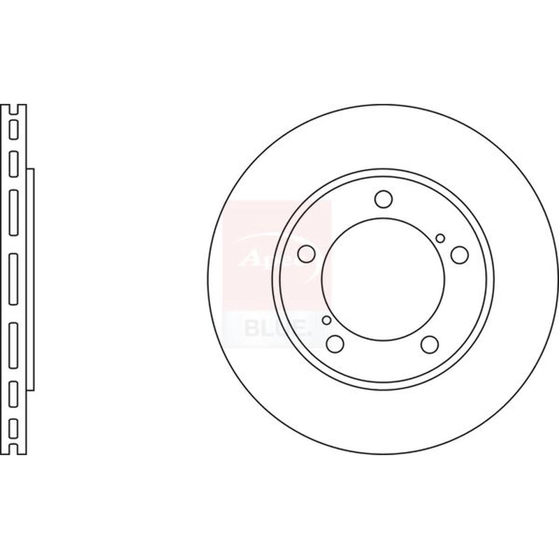 Apec 2 x Vented Front Brake Discs SDK6430-x2