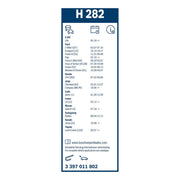 Bosch Conventional Wiper Blade 280mm — H282 fits Austin Allegro I 1973-1984